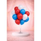 Işıltı Balon Dükkanı Premium Mavi Kırmızı Beyaz Balon Seti – Doğum Günü & Açılış Konsepti