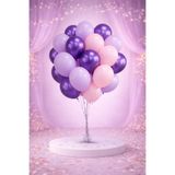 Işıltı Balon Dükkanı Premium Mor Lila Pembe Balon Seti – Doğum Günü & Açılış Konsepti 15 Parça