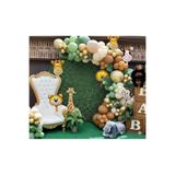 Işıltı Balon Dükkanı Safari Temalı Lüks Balon Süsleme Seti – Orman Konsepti | Doğum Günü & Baby Shower