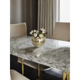 IŞILTI HOME DESIGN AYNALI CAM VAZO AÇIK GOLD KÜÇÜK BOY