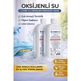 isiltikidsmoda Oksijenli Su 1 Litre 2 Adet Set %3 Hidrojen Peroksit Solüsyonu Çok Amaçlı Temizlik ve Hijyen Sıvısı