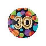 Işıltılı Balonlar 30 Yaş Küçük Tabak 8 Adet Çok Renkli