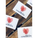 İsim Etiketim Pamuk Keten Etiket 3*6 cm 100 Adet - Beyaz 001