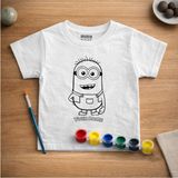 Isim Yazılabilen Minion Çocuk Tişört Boyama Seti – Full Set Fırçalı, Tasarım Oyunu, 3+ Yaş - 5 - 6 Yaş