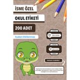 Isim Yazılabilir Sevimli Hayvanlar Temalı Okul Etiketi – Kalem & Defter Için 200 Adet (Figür 3)