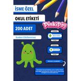 Isim Yazılabilir Uzay Temalı Okul Etiketi – Kalem & Defter Için 200 Adet (Figür 1)