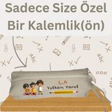 Isim Yazılı Keten Kalemlik – Dayanıklı, Kişiye Özel Okul Hediyesi - Krem