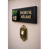 İsime Özel Tasarım Ahşap Kapı İsimliği Çiçekli 10x20 Cm Mdf Dekoratif Kapı Tabelası