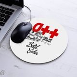Isimli Acil Tıp Teknikeri Temalı Yuvarlak Mousepad - Beyaz