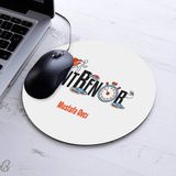 Isimli Antrenör Temalı Yuvarlak Mousepad - Beyaz