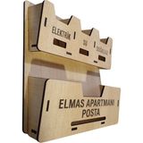 Isimli Apartman Ortak Fatura & Posta Kutusu Ahşap - 5mm Kalın