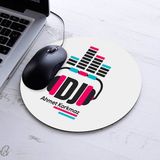 Isimli Dj'lere Özel Yuvarlak Mousepad - Beyaz