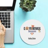 Isimli Gayrimenkul Danışmanları Için Yuvarlak Mousepad - Beyaz
