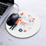 Isimli Girişimcilere Özel Yuvarlak Mousepad - Beyaz