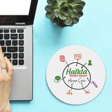 Isimli Halkla Ilişkiler Uzmanına Özel Yuvarlak Mousepad - Beyaz