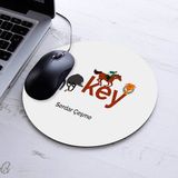 Isimli Jokeylere Özel Yuvarlak Mousepad - Beyaz
