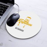 Isimli Kuyumcu Temalı Yuvarlak Mousepad - Beyaz
