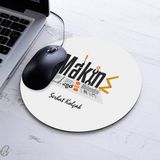 Isimli Makine Mühendisi Temalı Yuvarlak Mousepad - Beyaz