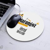 Isimli Marangoz Temalı Yuvarlak Mousepad - Beyaz