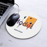 Isimli Modellere Özel Yuvarlak Mousepad - Beyaz