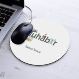 Isimli Muhabirlere Özel Yuvarlak Mousepad - Beyaz