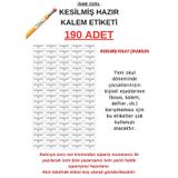 Isimli Okul Etiketi Defter Kitap Kalem Etiketi 190 Adet
