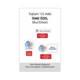 İsimli Okul Etiketi Defter Kitap Kalem Sticker Seti 126 Adet
