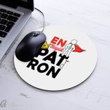 Isimli Patronlara Özel Yuvarlak Mousepad - Beyaz