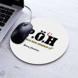 Isimli Polis Özel Harekat Temalı Yuvarlak Mousepad - Beyaz