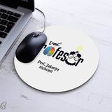 Isimli Profesör Temalı Yuvarlak Mousepad - Beyaz