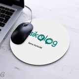 Isimli Psikolog Temalı Yuvarlak Mousepad - Beyaz