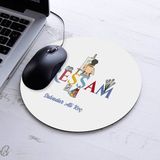 Isimli Ressamlara Özel Yuvarlak Mousepad - Beyaz