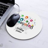 Isimli Sosyolog Temalı Yuvarlak Mousepad - Beyaz