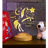 İsimli Unicorn Gece Lambası, Tek Boynuzlu At İsimli Kız Çocuk Odası Hediyesi Led Lamba, Unicorn Doğum Günü Parti Hediyesi