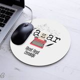 Isimli Yazar Temalı Yuvarlak Mousepad - Beyaz