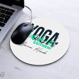 Isimli Yoga Eğitmenlerine Özel Yuvarlak Mousepad - Beyaz