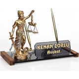 Isimlik Sepeti Isme Özel Avukat Themis Heykelli Masa Isimliği Ofis Si Kristal Isimlik