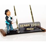 Isimlik Sepeti Isme Özel Mimar Biblolu Masa Isimliği Kristal Isimlik