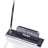 İsimlik Sepeti Kişiye Özel Elf Kristal Masa İsimliği Ofis Masaüstü İsimlik - Gümüş