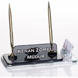 İsimlik Sepeti Kişiye Özel Sparta Kristal Masa İsimliği Ofis Masaüstü İsimlik