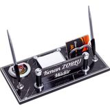 İsimlik Sepeti Oxford Ofis Masaüstü Mermer Desenli Ahşap İsimlik Seti 32 cm x 20 cm Gümüş Renk Yeni Iş Hediyesi