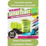 #İsimlik Suya Dayanıklı Yazılabilen Baharat Etiketi 30 Adet Şeffaf Yapışkanlı Kavanoz Etiketi Fide T