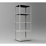 Işın Çelik Çelik Raf Sistemi 5 Katlı - H2000xW750xD590