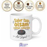 İşin İçinden Çıkamayanlara Özel Sabır Taşı Esprili Kupa Bardak Hediye