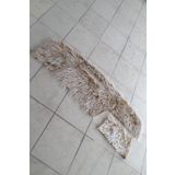 Işır Tempra Tipo Torpido Örtüsü Peluş Kumaş Kahverengi-beyaz