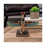 Isis, Güzellik Tanrıçası Mısır Dekoratif Heykel, Poliresin, Tam Renkli, 23 cm - standart
