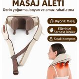 Isıtmalı Yoğurma Masaj Aleti Boyun, Omuz ve Sırt Için Elektrikli Masaj Cihazı - Renkli