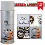 Isıya Dayanıklı Astar Sprey Boya 650°C 400 ml Mat Gümüş Soba Egzoz Şömine Metal Yüzey Boyası - Gümüş - Gri