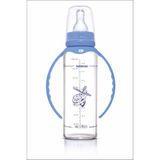Isıya Dayanıklı Cam Biberon 240 Ml, Mavi, Sağlıklı ve Güvenli, Şık Tasarım - Ahşap - Ceviz