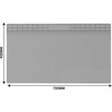 ISIYA DAYANIKLI ELEKTRONİK TAMİR MATI LEHİM PEDİ 700 MM X 400 MM GRİ